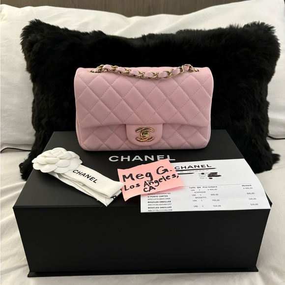 CHANEL π€ 24S Light Pink Lambskin Mini Classic Flap Bag - Picture 16 of 16